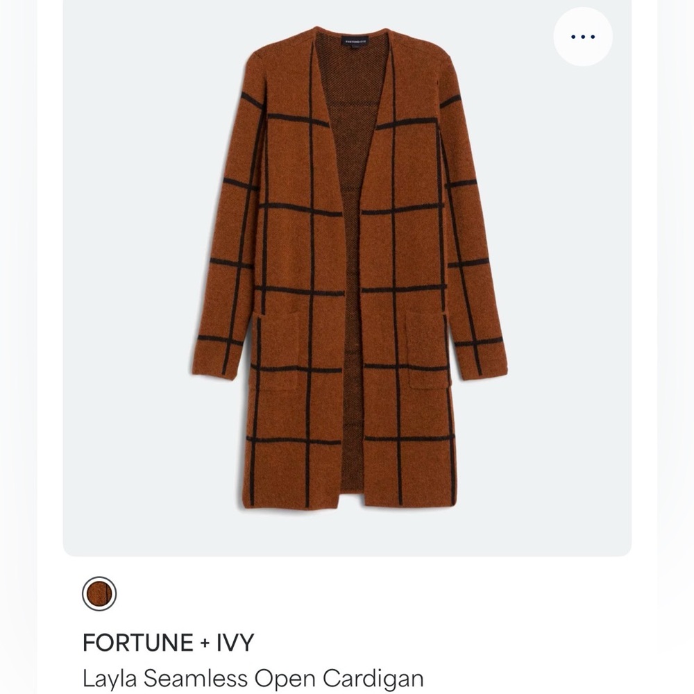 Brown Checkered Women's Sweater